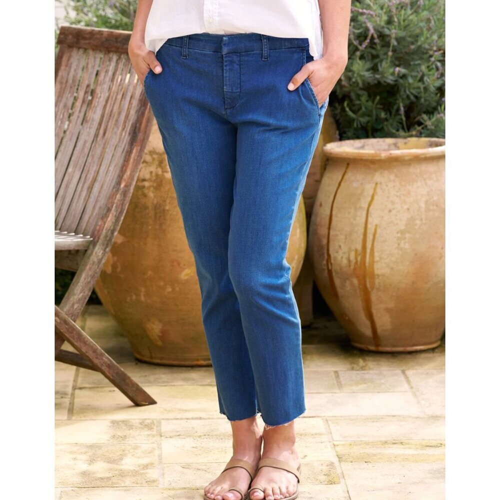 Frank & Eileen Blue Cropped Ankle Jeans